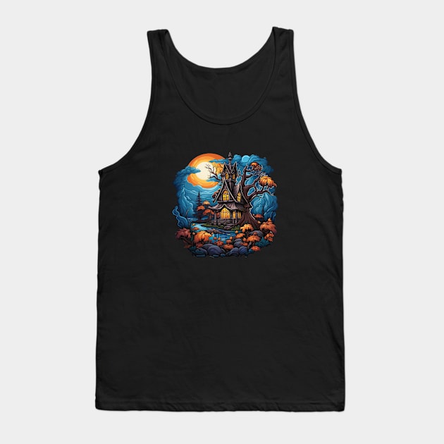 Haunted House in the Swamp Tank Top by ZombieTeesEtc